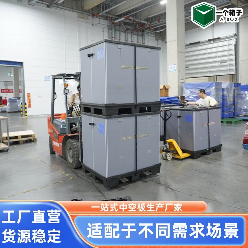 绑带款塑料围板箱